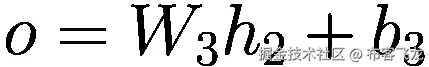 o={W}_3{h}_2+{b}_3
