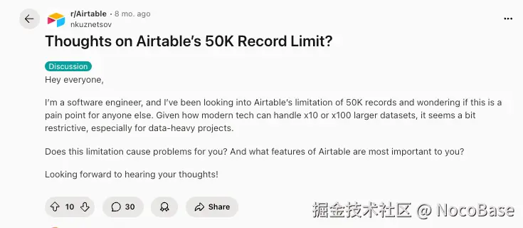Airtable Data Limit