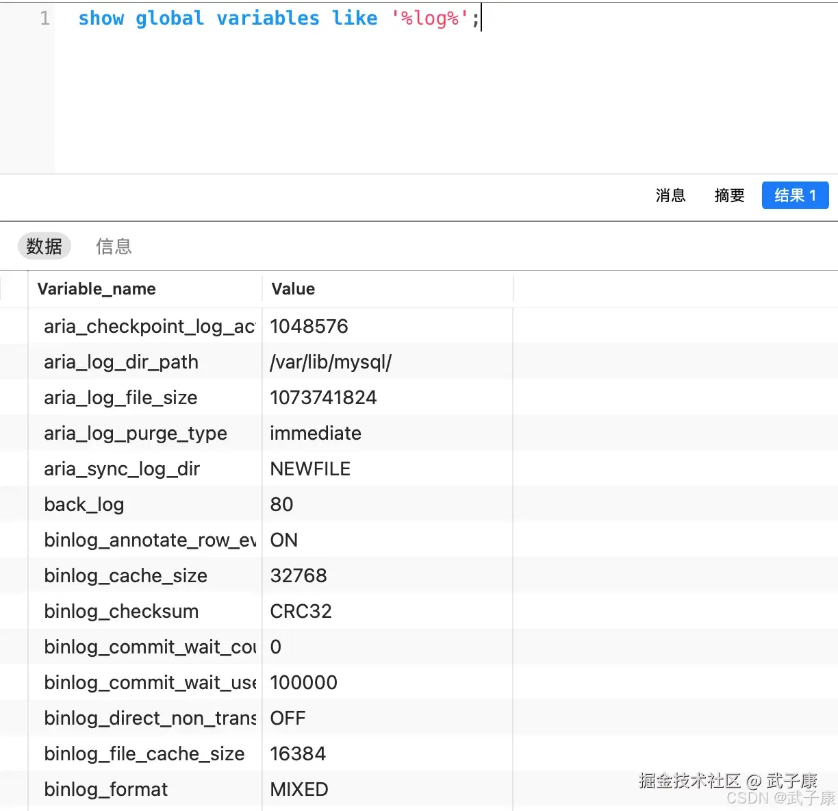 查看完整日志配置