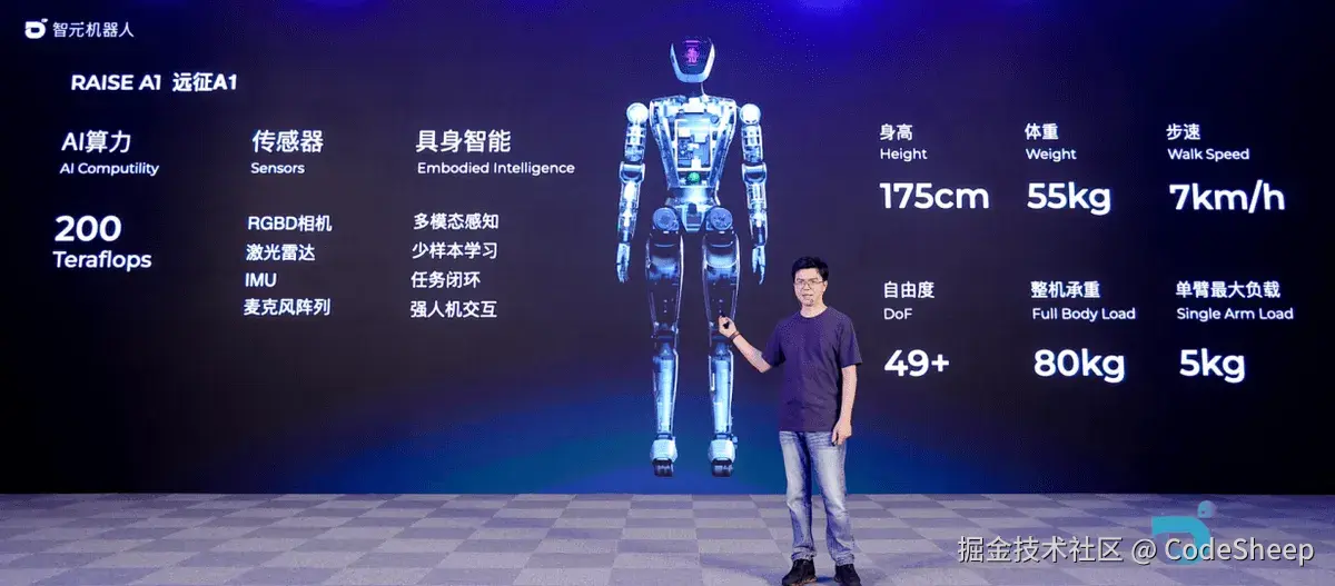 智元首款具身智能机器人远征A1