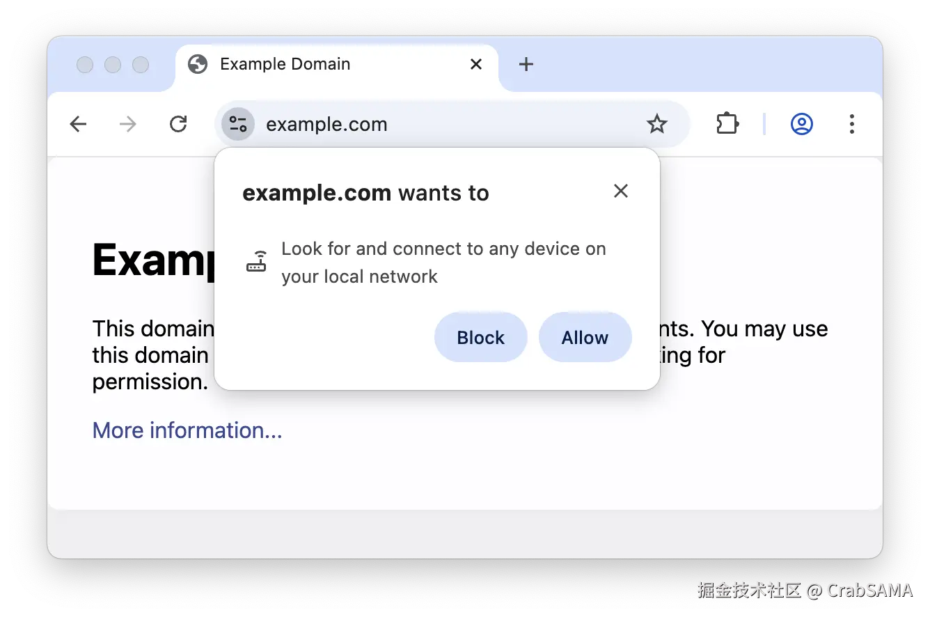 显示“查找并连接到本地网络上的任何设备”文本的提示。