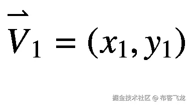 {\overset{\rightharpoonup }{V}}_1=\left({x}_1,{y}_1\right)