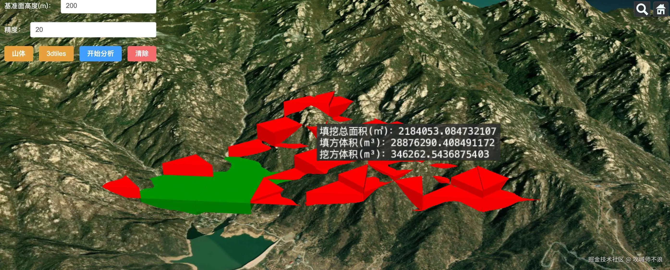 支持地形测量