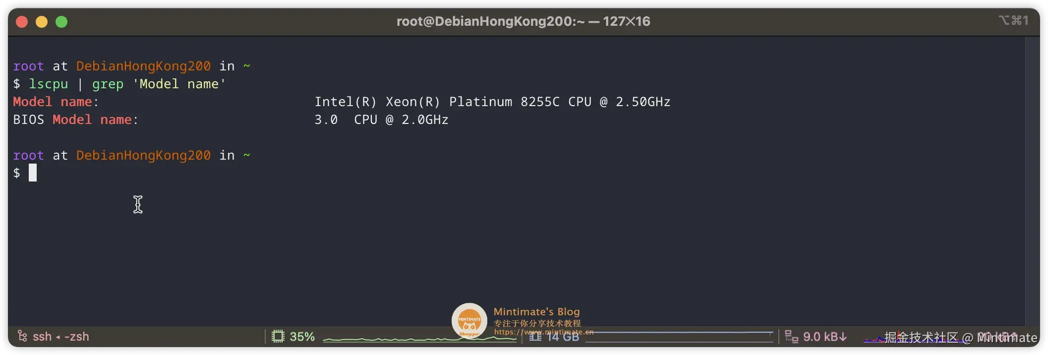 CPU 的型号