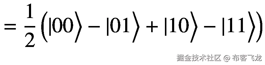 =\frac{1}{2}\left(|00\Big\rangle -|01\Big\rangle +|10\Big\rangle -|11\Big\rangle \right)