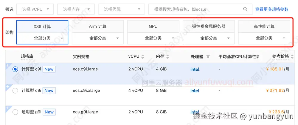 阿里云服务器ECS架构