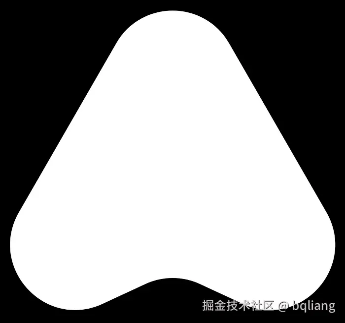 底边内凹的三角形