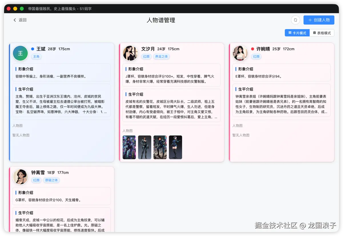 人物档案与人物图入口