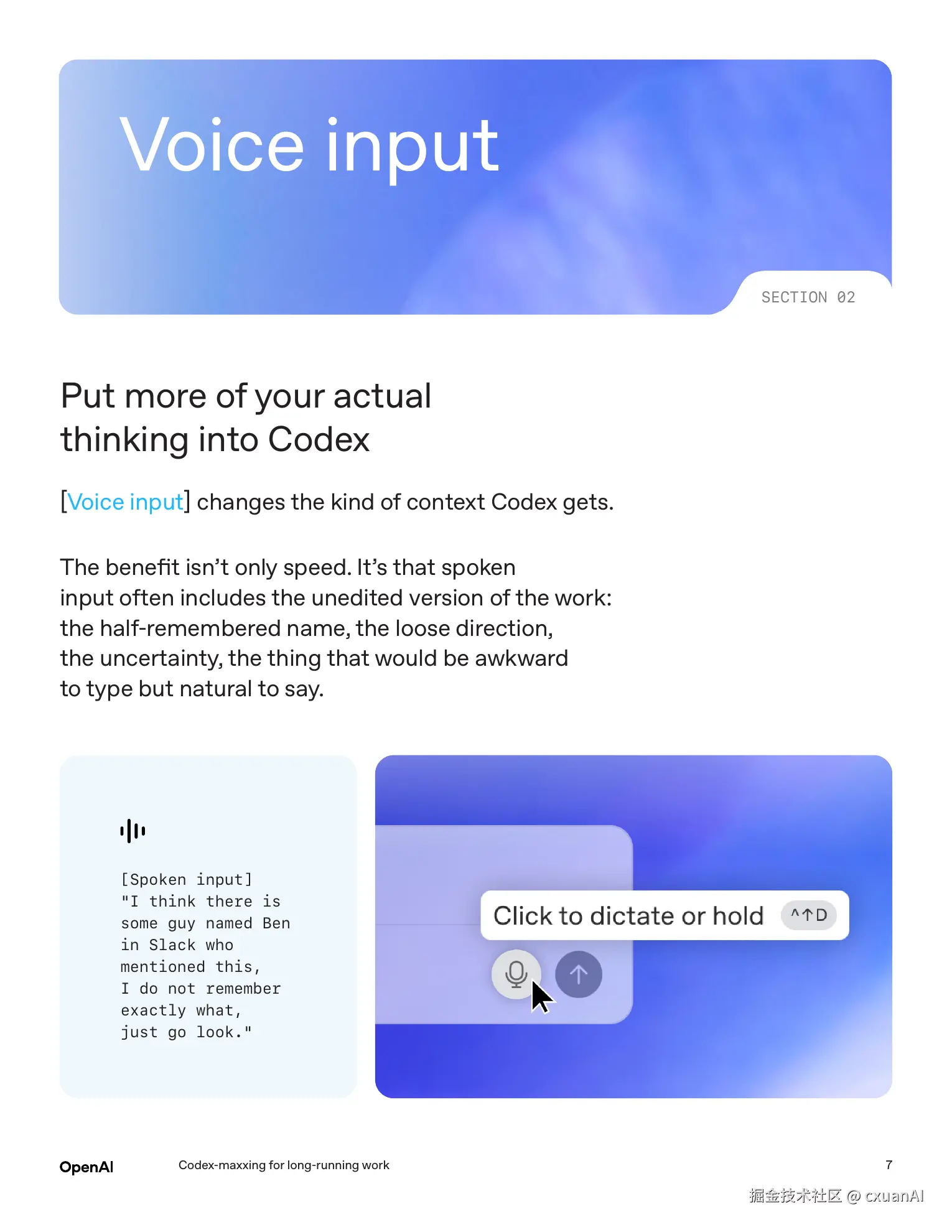 Voice input 页面