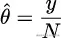  y ˆθ = -- N 