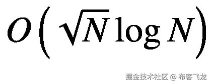 O\left(\sqrt{N}\log N\right)