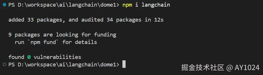 安装langchain