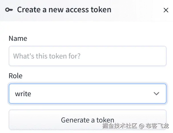 图 9.15 – Hugging Face 写入令牌创建