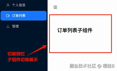 子组件切换展示