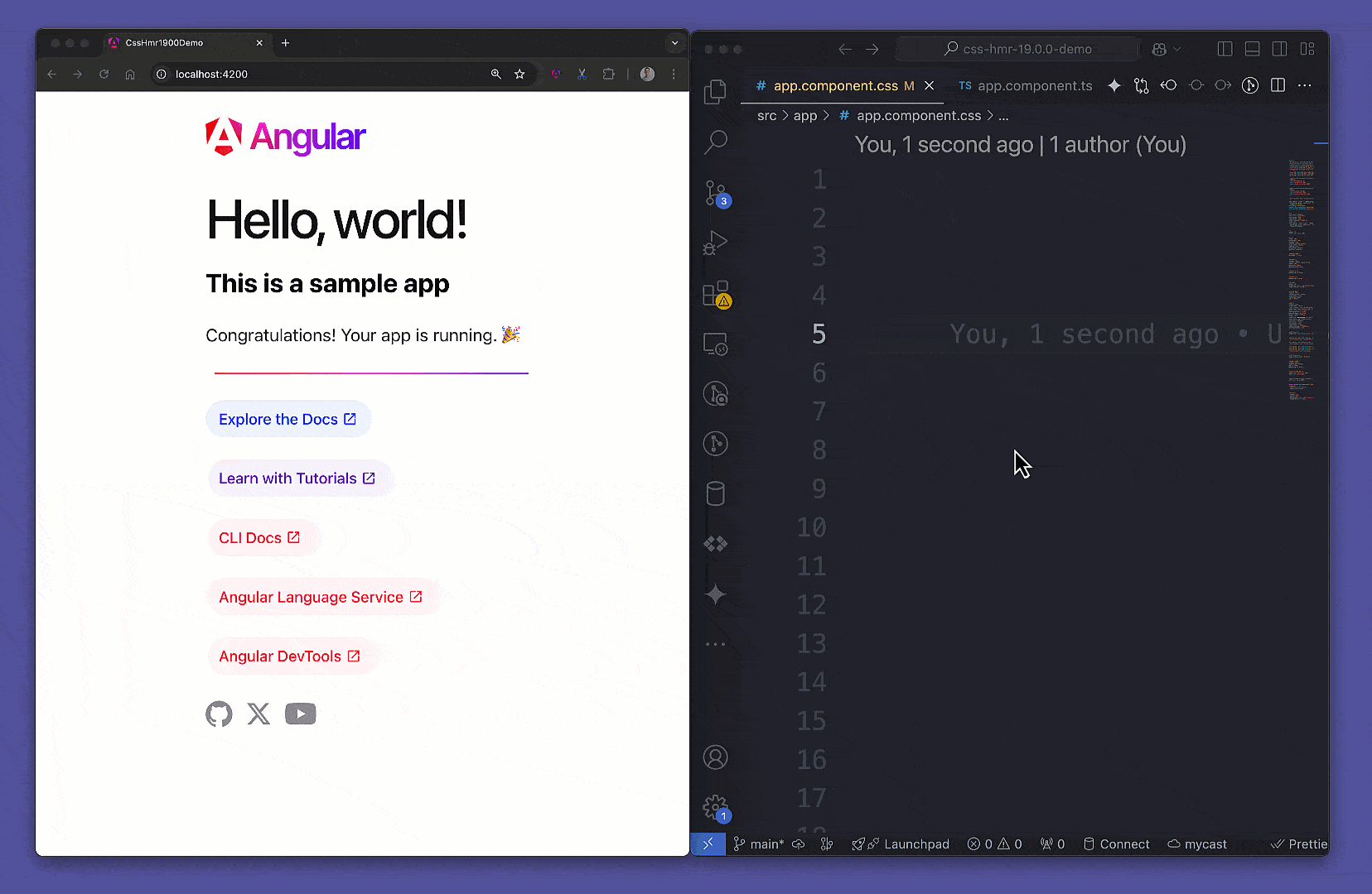 Angular CLI 中的热模块替换样式