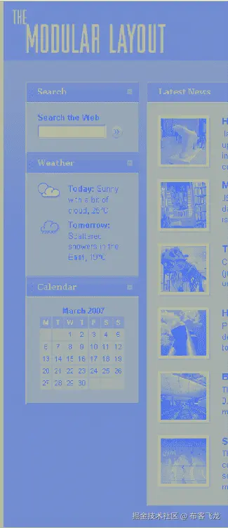 Resolution-dependent layouts