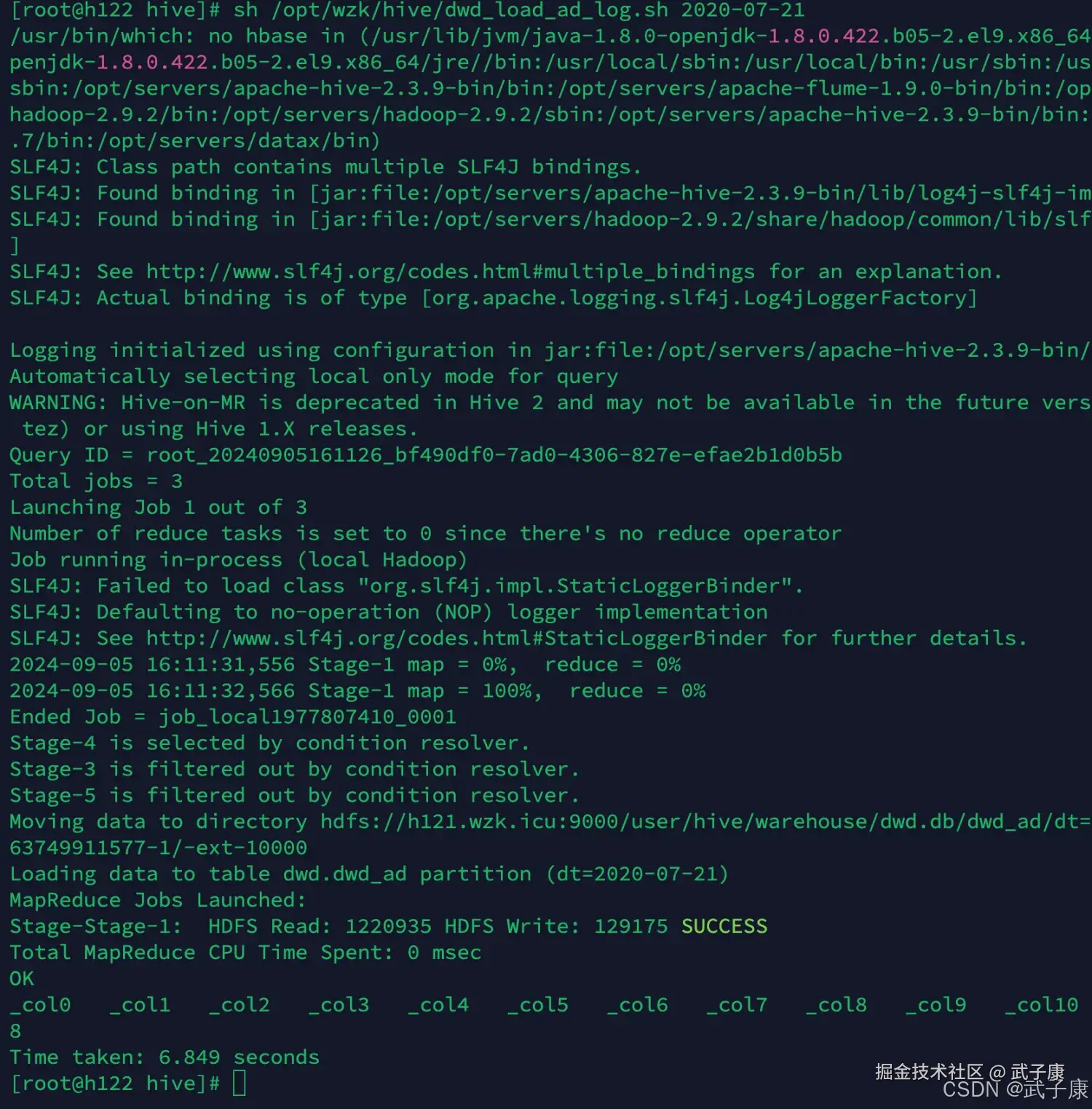 离线数仓 广告业务 查看 Hive 数据 ad_log