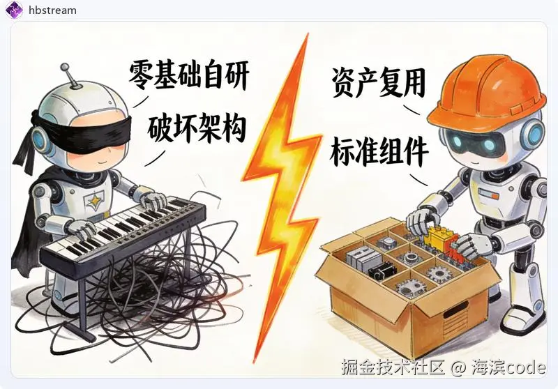 盲目摸象与模块资产对比图
