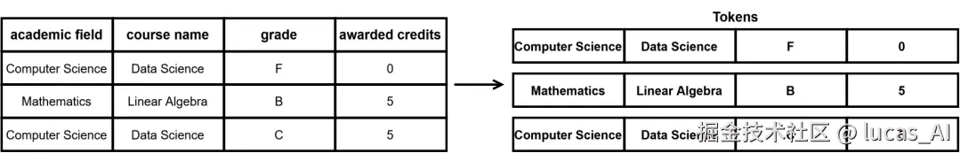 行 tokenization 示例