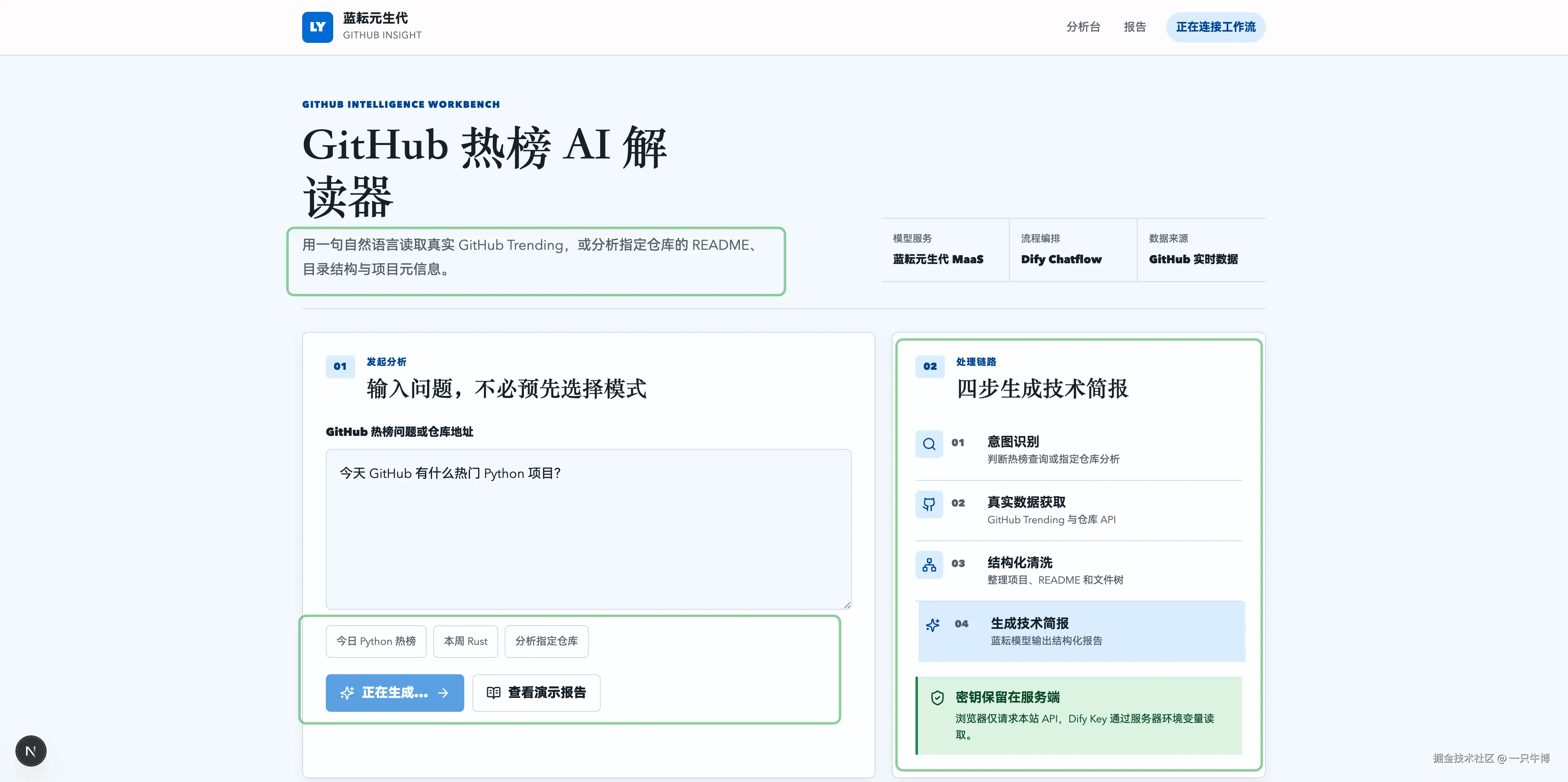 热榜问题提交后的分析工作台