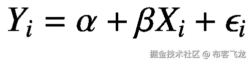 {Y}_i=\alpha +\beta {X}_i+{\epsilon}_i