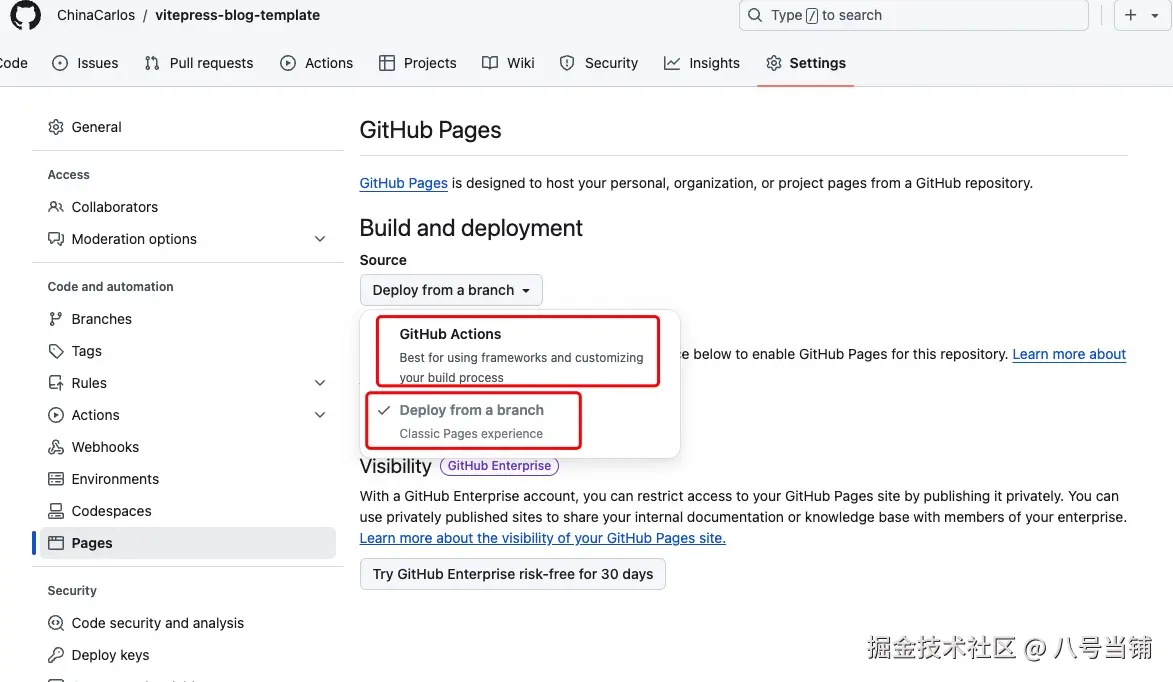github pages