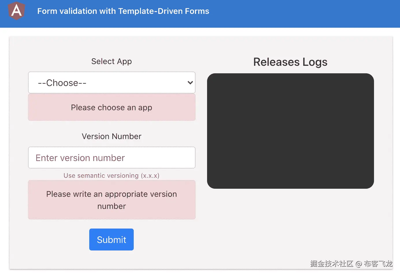图 8.4 - 使用 ngModel 和验证显示输入错误