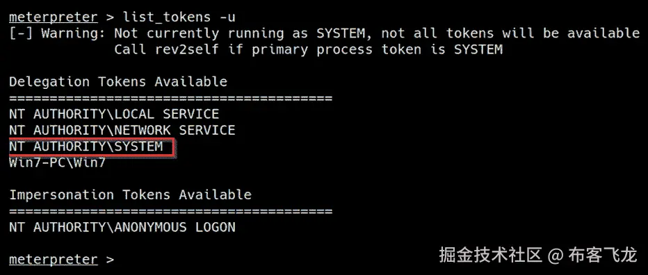 图 6.19 – 列出令牌    