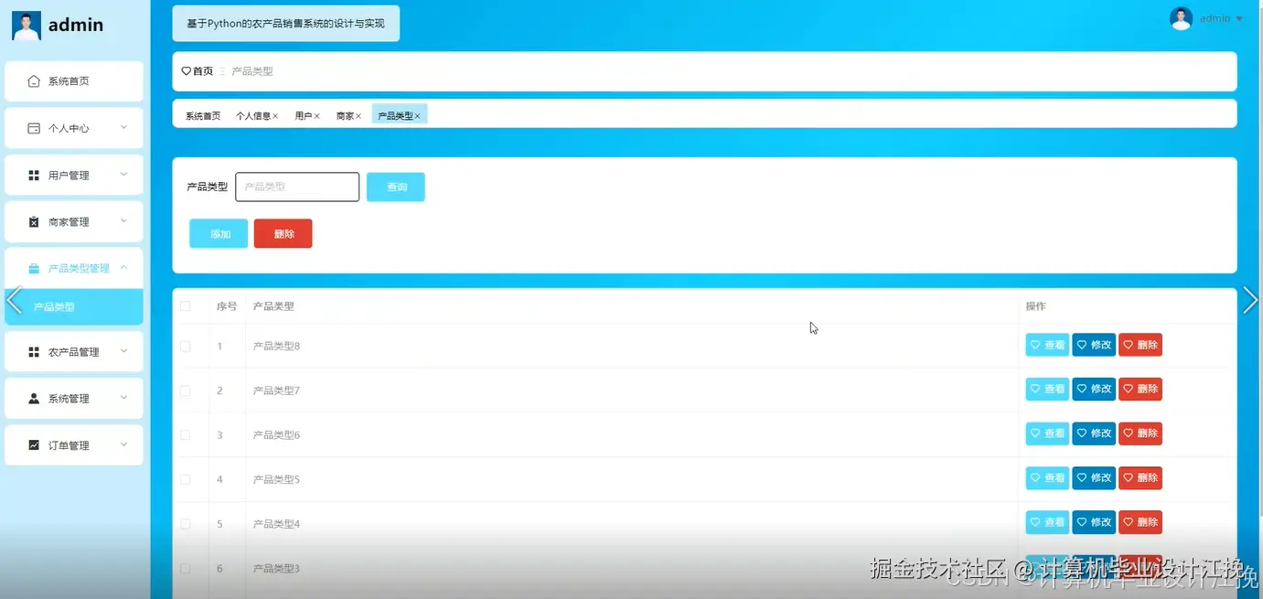 产品类型