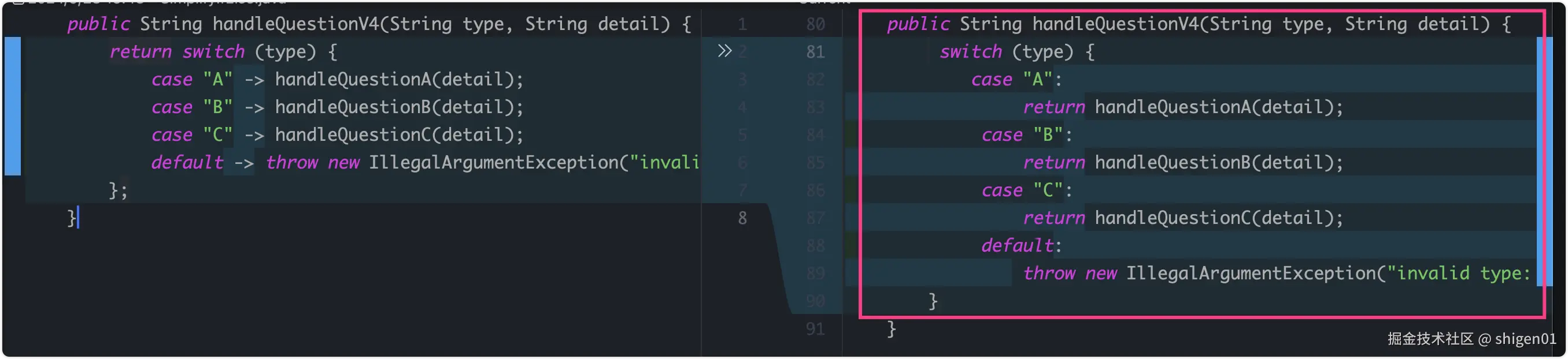 代码的原始版本