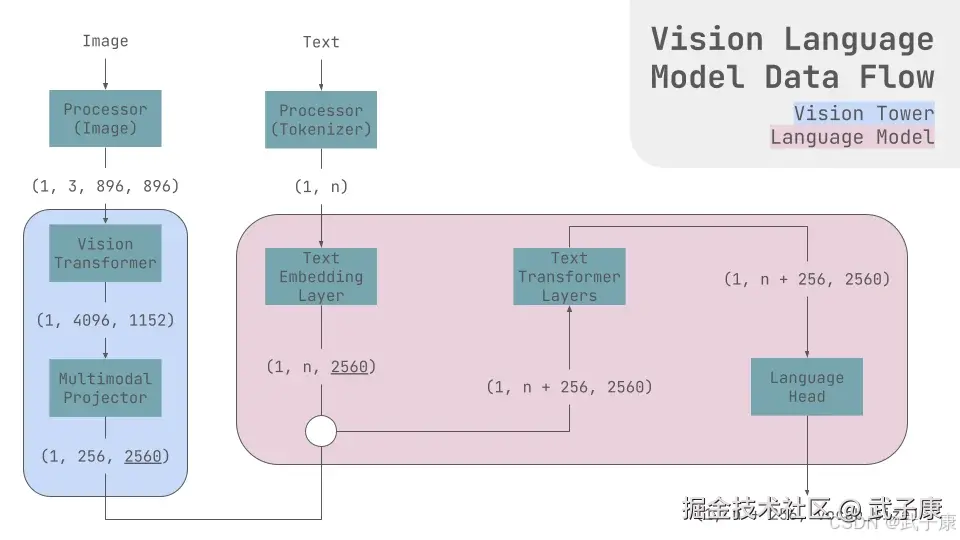Vision Language Model Data Flow