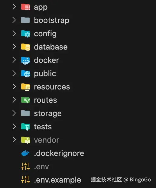Laravel 默认目录结构