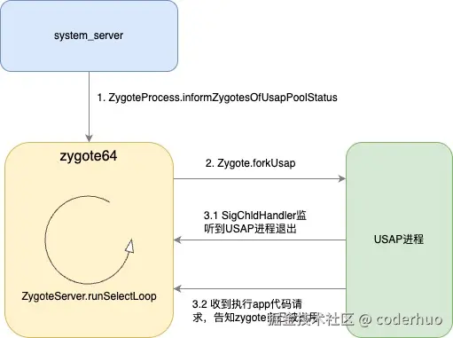 USAP进程创建流程图