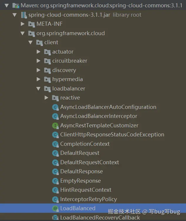 spring-cloud-commons 代码工程图