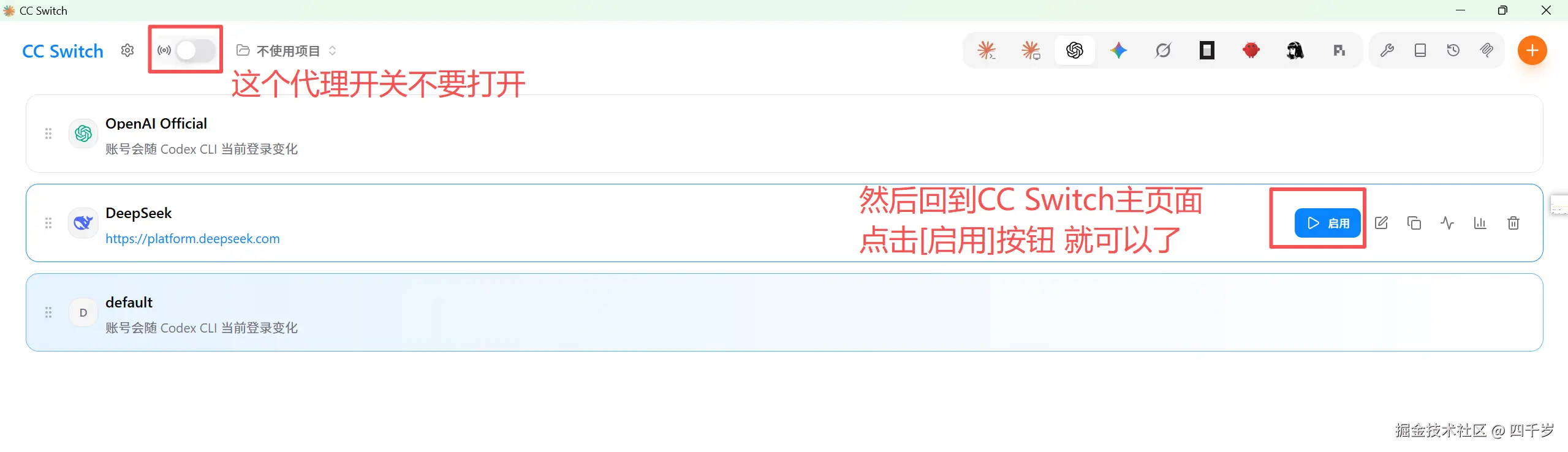 启用DeepSeek配置
