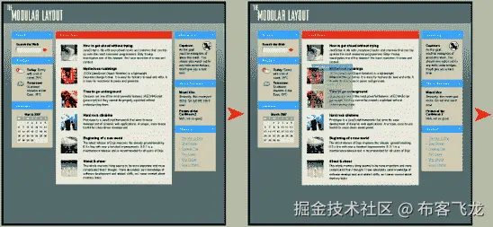 Dragging a module to another module area
