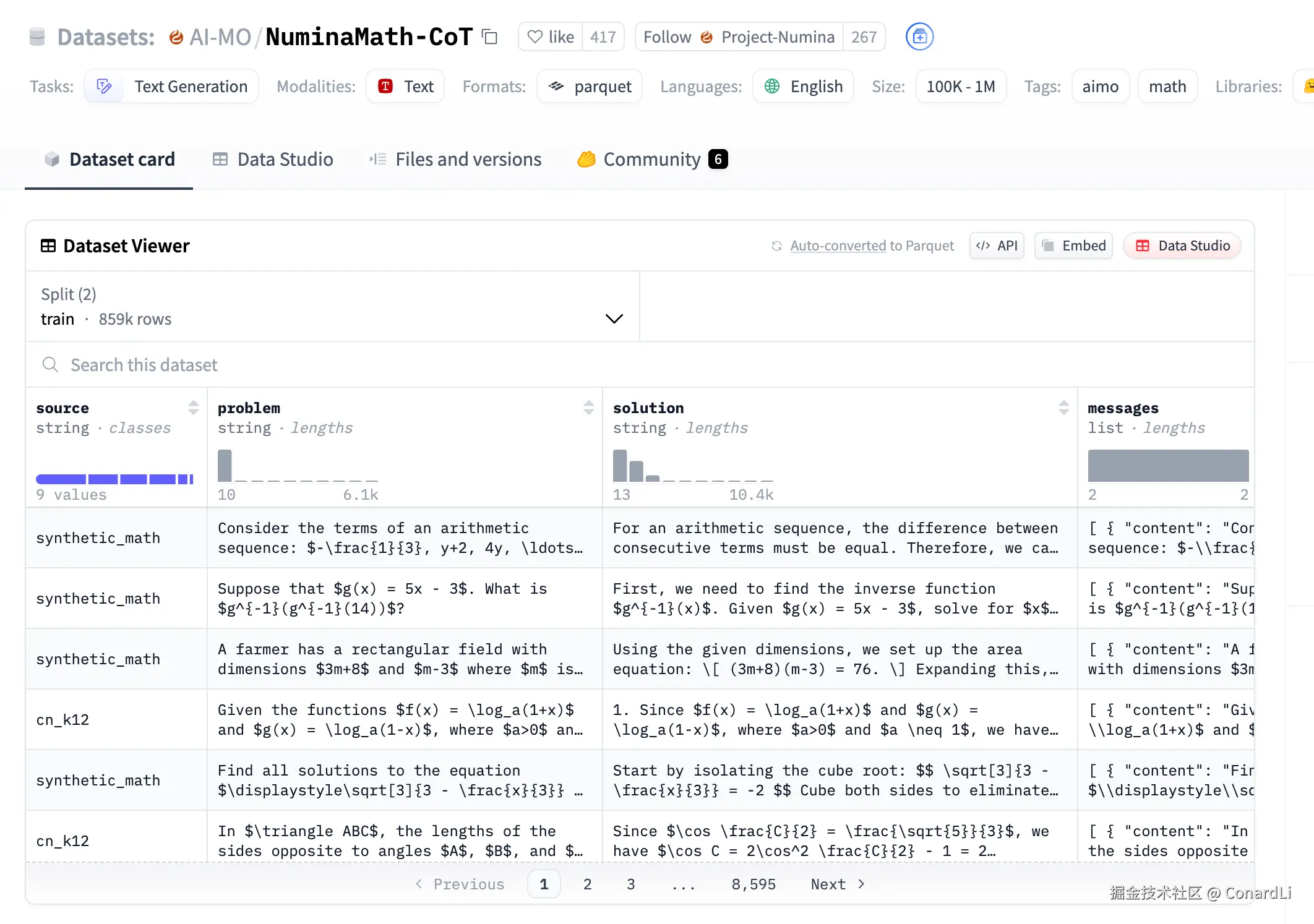 https://huggingface.co/datasets/AI-MO/NuminaMath-CoT