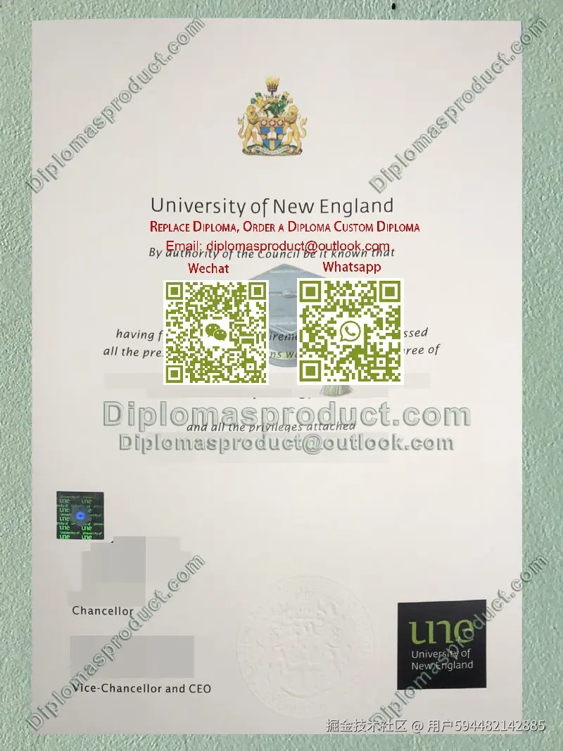 University of New England Diploma, University of New England Degree.jpg