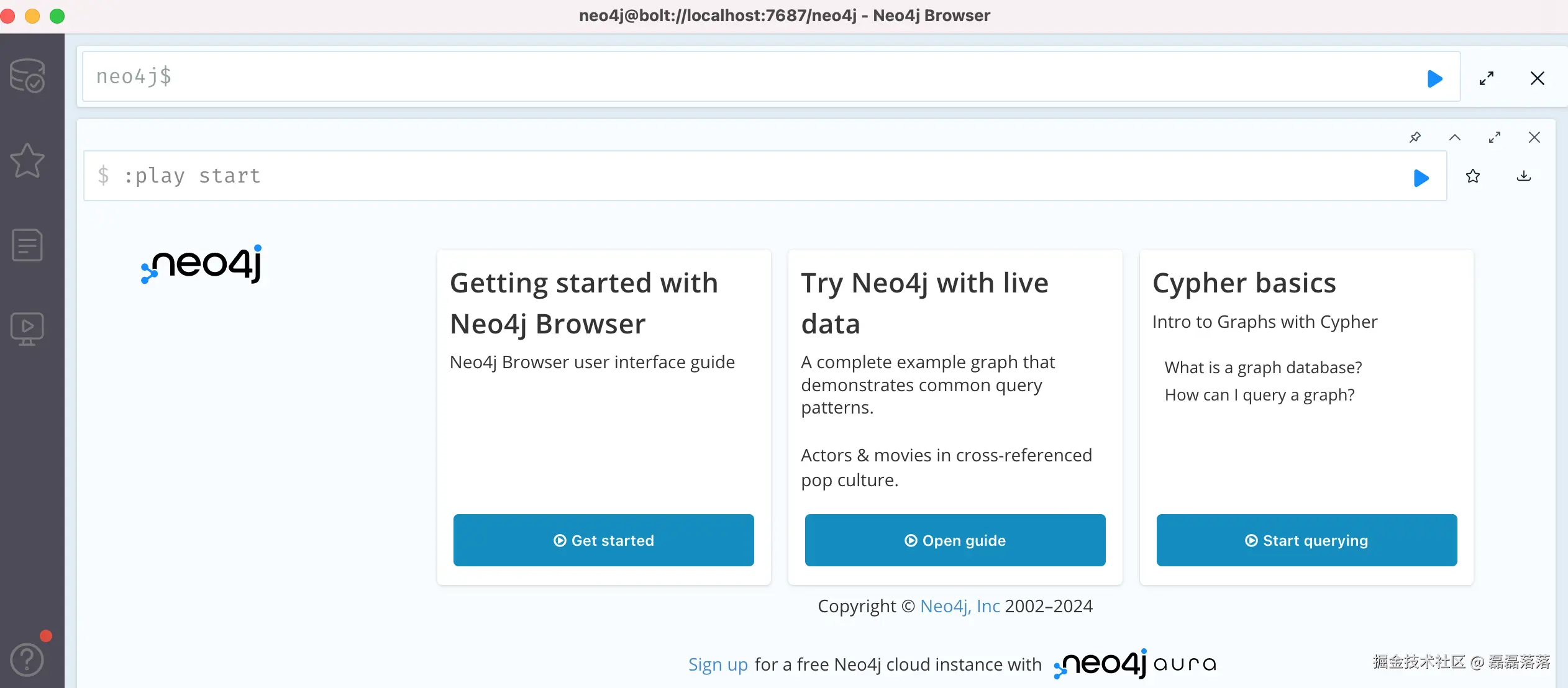 Neo4j Desktop Cypher 执行面板