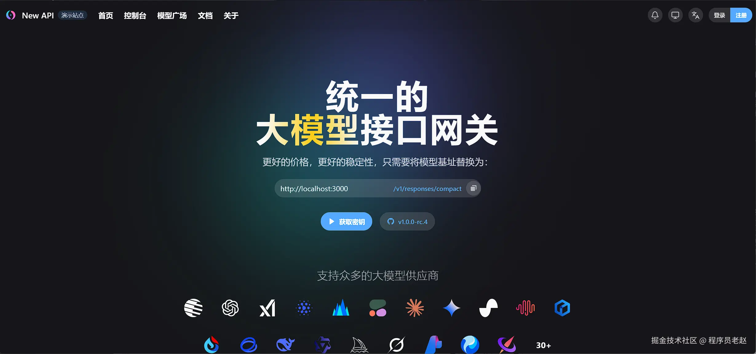 new-api 首页