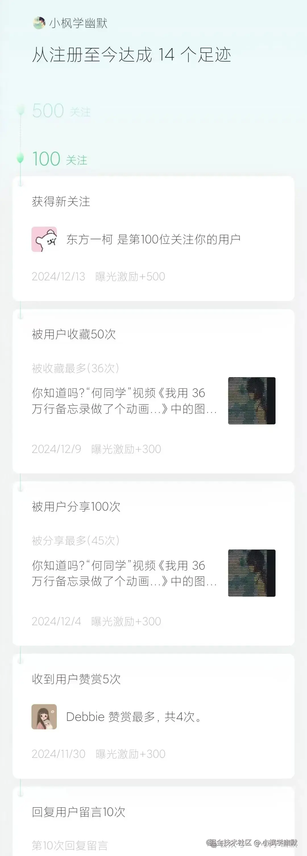 公众号成长足迹