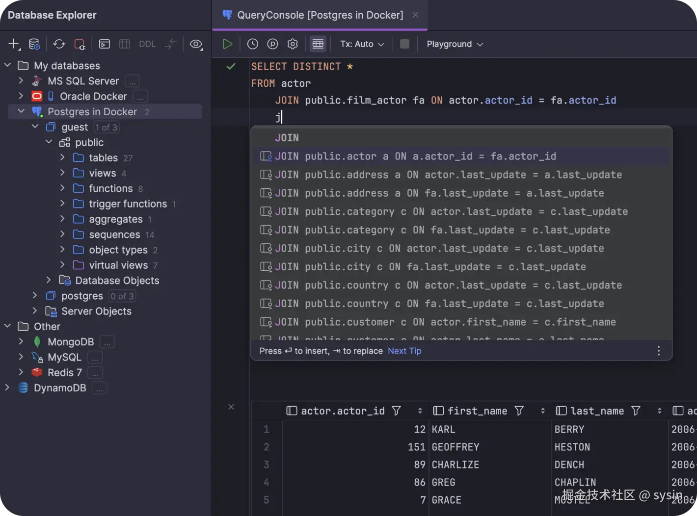 Intelligent query console