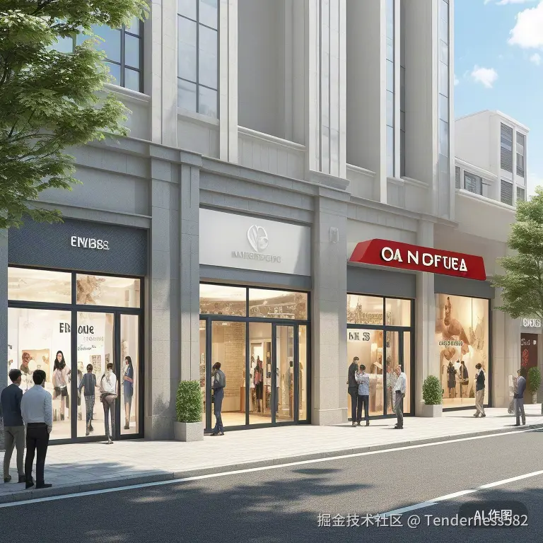 南阳中心城区商业街实景，多家店铺门可罗雀，店主站在门口张望，面露愁容