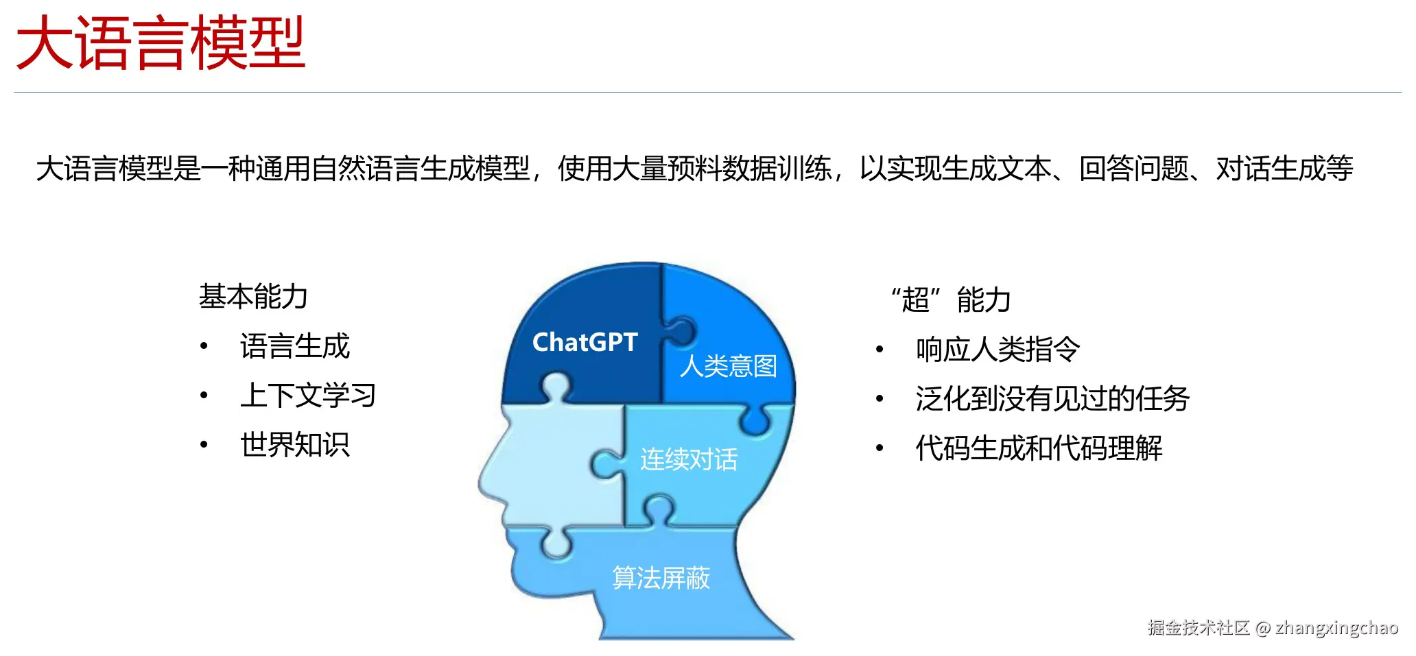 大语言模型的基础能力和扩展能力