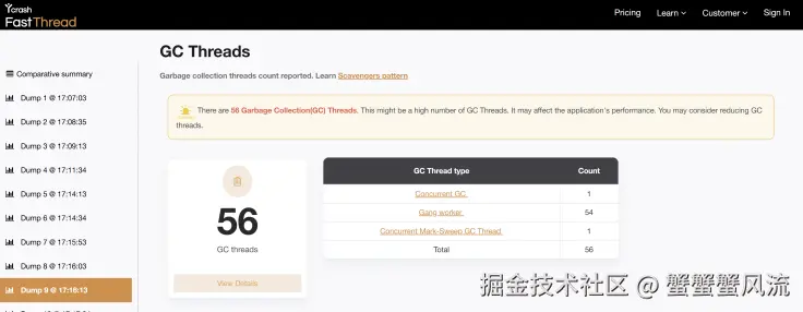 fastThread_tool 报告 GC 线程数