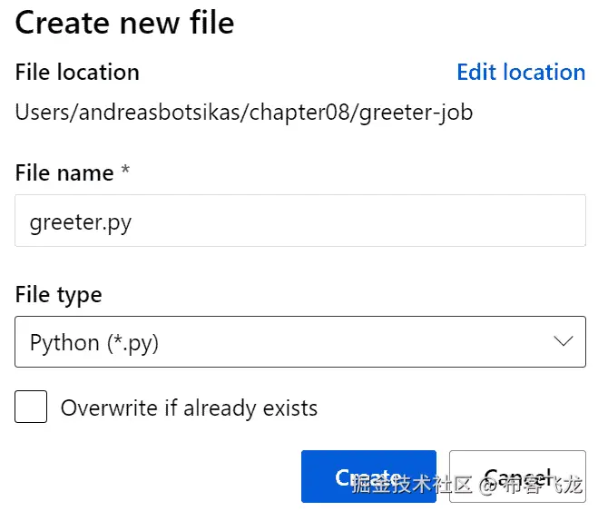 图 8.12 – 向远程计算集群添加简单的 Python 脚本以执行