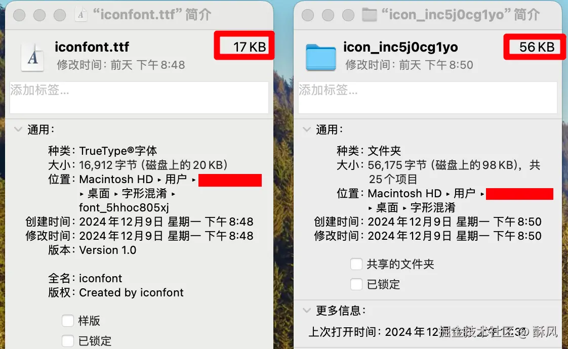 字体文件和SVG体积对比