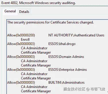 图 8.36 – khal.drogo 添加了证书管理权限